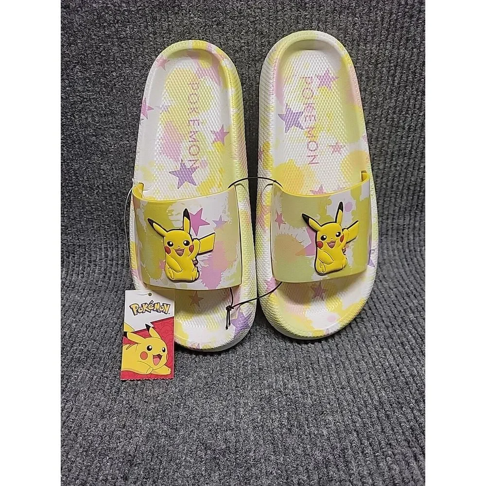 NWT Ground Up Pokemon Picachu Women's Size 9 Slide Sandals - Picture 1 of 2